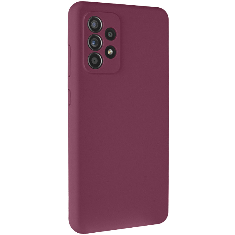 Чохол Silicone Cover Lakshmi Full Camera (AAA) на Samsung Galaxy A52 4G / A52 5G / A52s (Бордовий / Plum)