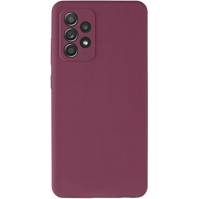 Фото Чохол Silicone Cover Lakshmi Full Camera (AAA) на Samsung Galaxy A52 4G / A52 5G / A52s (Бордовий / Plum) на vchehle.ua