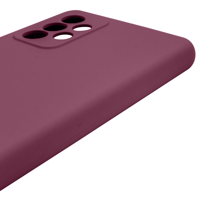 Чохол Silicone Cover Lakshmi Full Camera (AAA) на Samsung Galaxy A52 4G / A52 5G / A52s (Бордовий / Plum) в магазині vchehle.ua