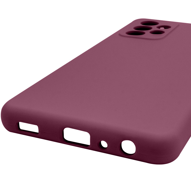 Купити Чохол Silicone Cover Lakshmi Full Camera (AAA) на Samsung Galaxy A52 4G / A52 5G / A52s (Бордовий / Plum) на vchehle.ua