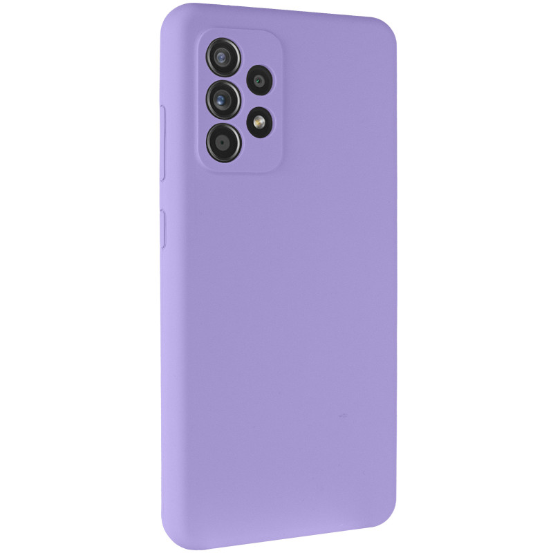 Чохол Silicone Cover Lakshmi Full Camera (AAA) на Samsung Galaxy A52 4G / A52 5G / A52s (Бузковий / Dasheen)