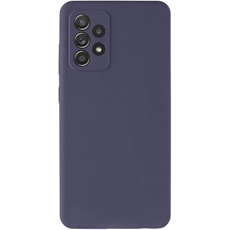 Фото Чохол Silicone Cover Lakshmi Full Camera (AAA) на Samsung Galaxy A52 4G / A52 5G / A52s (Темно-синій / Midnight blue) на vchehle.ua