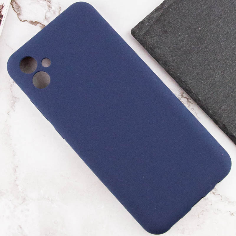 Купити Чохол Silicone Cover Lakshmi Full Camera (AAA) на Samsung Galaxy A08 / A07 4G (Темно-синій / Midnight blue) на vchehle.ua