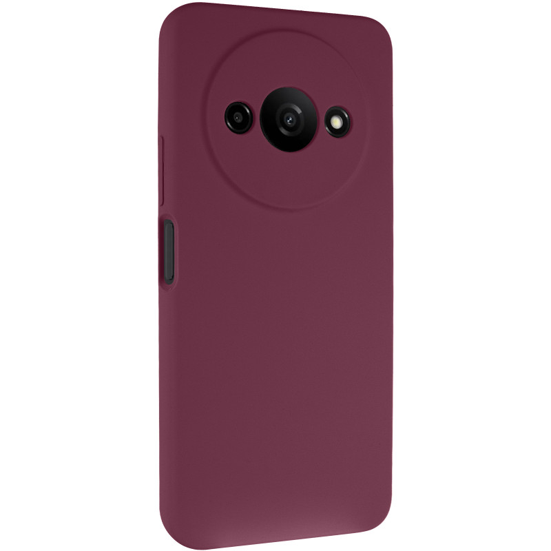 Чохол Silicone Cover Lakshmi Full Camera (AAA) на Xiaomi Redmi A3 (Бордовий / Plum)