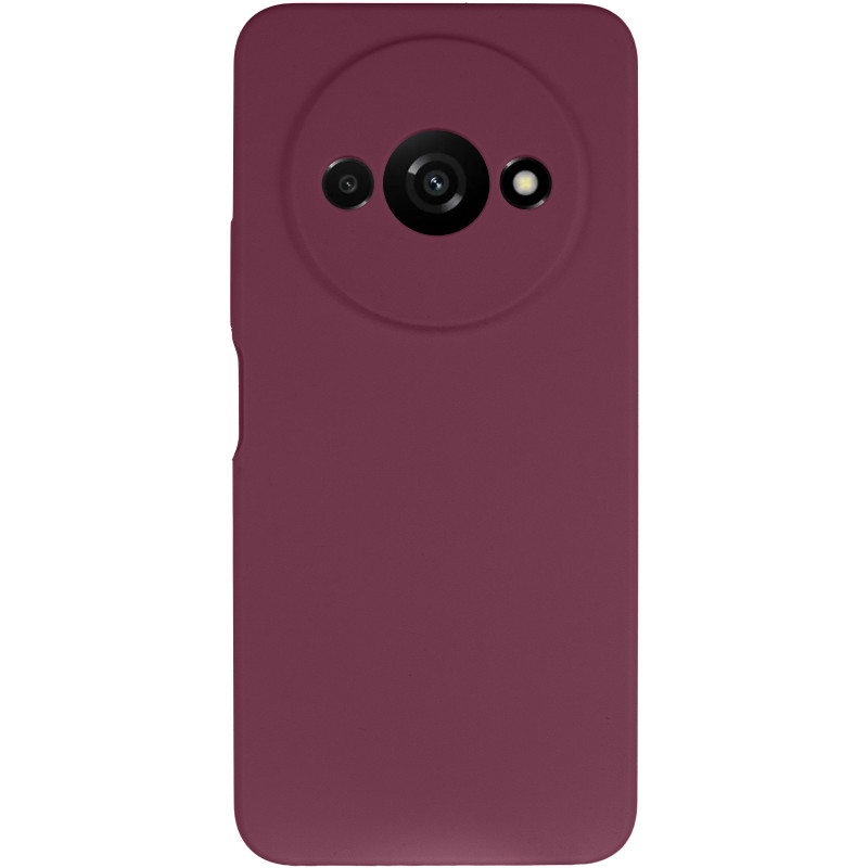 Фото Чохол Silicone Cover Lakshmi Full Camera (AAA) на Xiaomi Redmi A3 (Бордовий / Plum) на vchehle.ua