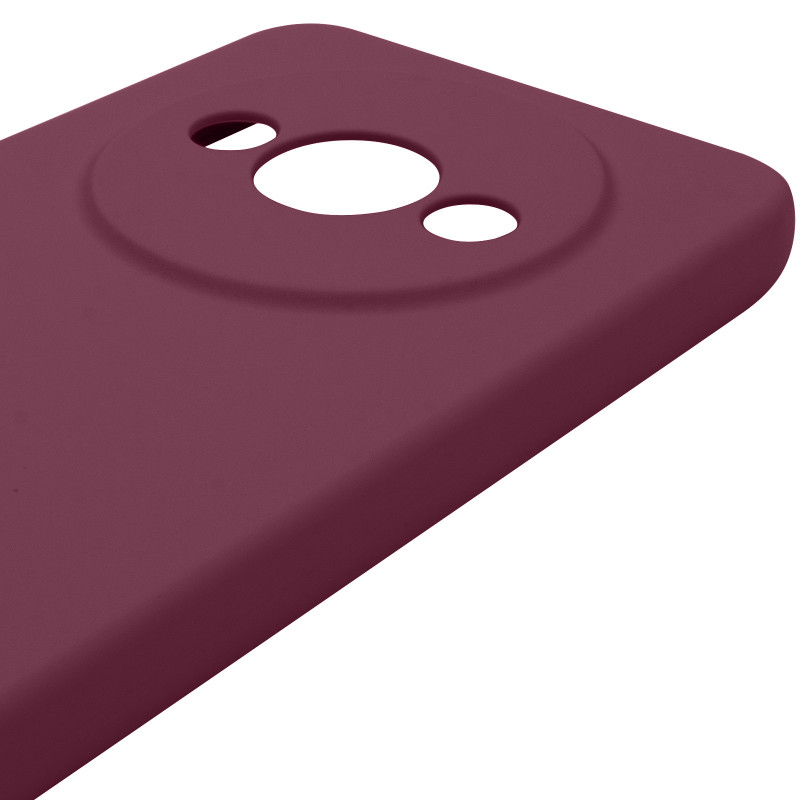 Чохол Silicone Cover Lakshmi Full Camera (AAA) на Xiaomi Redmi A3 (Бордовий / Plum) в магазині vchehle.ua