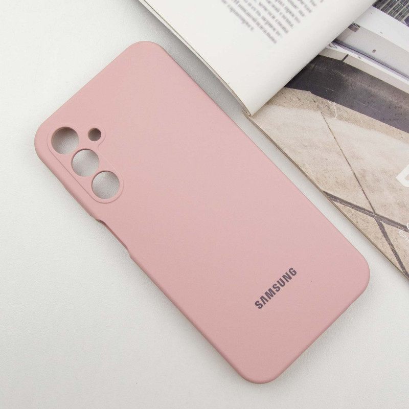 Фото Чохол Silicone Cover Lakshmi Full Camera (AAA) with Logo на Samsung Galaxy A14 4G/5G (Рожевий / Pink Sand) на vchehle.ua