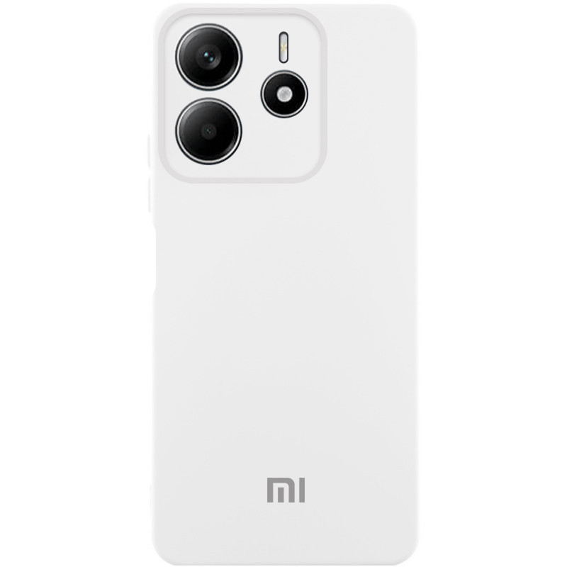 Чохол Silicone Cover Lakshmi Full Camera (AAA) with Logo на Xiaomi Redmi Note 14 5G (Білий / White)