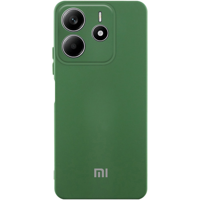 Чохол Silicone Cover Lakshmi Full Camera (AAA) with Logo на Xiaomi Redmi Note 14 5G (Зелений / Cyprus Green)