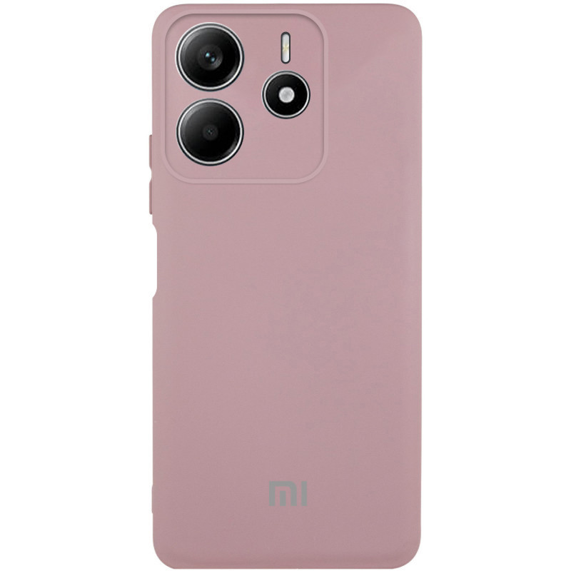 Чохол Silicone Cover Lakshmi Full Camera (AAA) with Logo на Xiaomi Redmi Note 14 5G (Рожевий / Pink Sand)