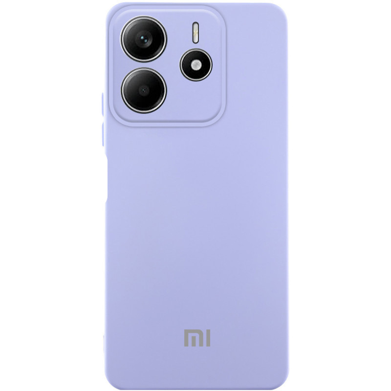 Чохол Silicone Cover Lakshmi Full Camera (AAA) with Logo на Xiaomi Redmi Note 14 5G (Бузковий / Dasheen)