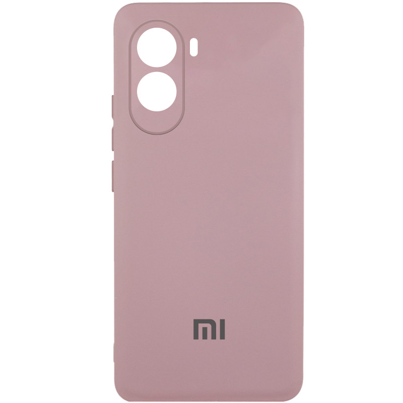 Чехол Silicone Cover Lakshmi Full Camera (AAA) with Logo для Xiaomi Poco M7 (Розовый / Pink Sand)