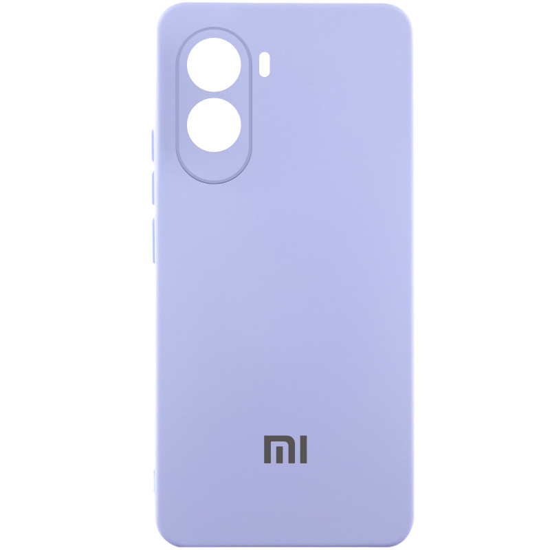 Чехол Silicone Cover Lakshmi Full Camera (AAA) with Logo для Xiaomi Poco M7 (Сиреневый / Dasheen)