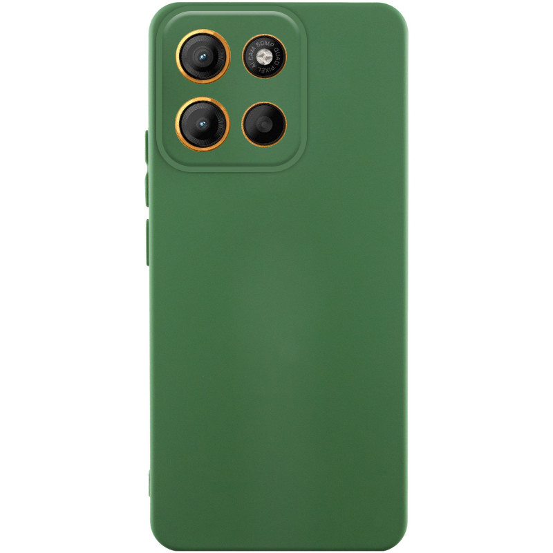 Чохол Silicone Cover Ummi Lakshmi Full Camera (AA) на Motorola Moto G15 4G (Зелений / Dark green)