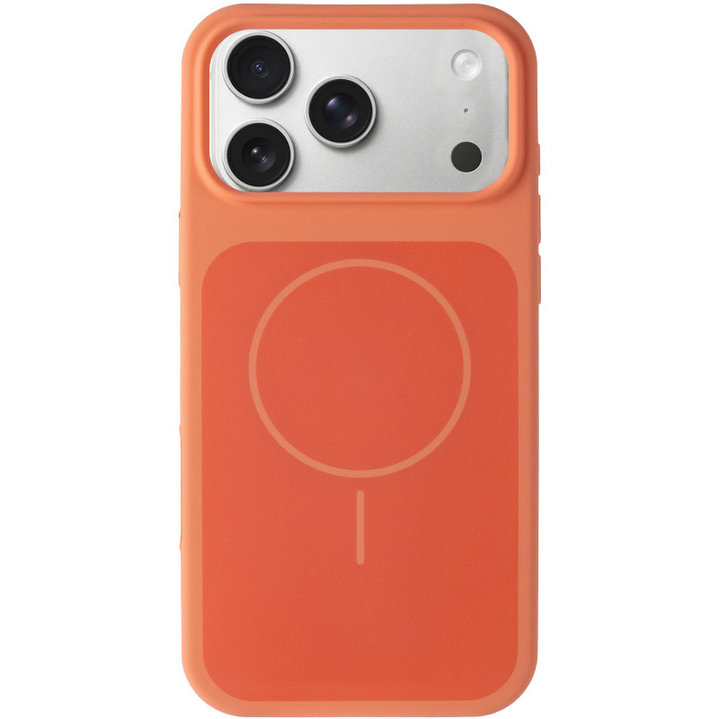 Фото Чохол Silk Duo Color (AA) NO LOGO with Magnetic Fit на Apple iPhone 17 Pro / 18 Pro (6.3") (Orange) на vchehle.ua