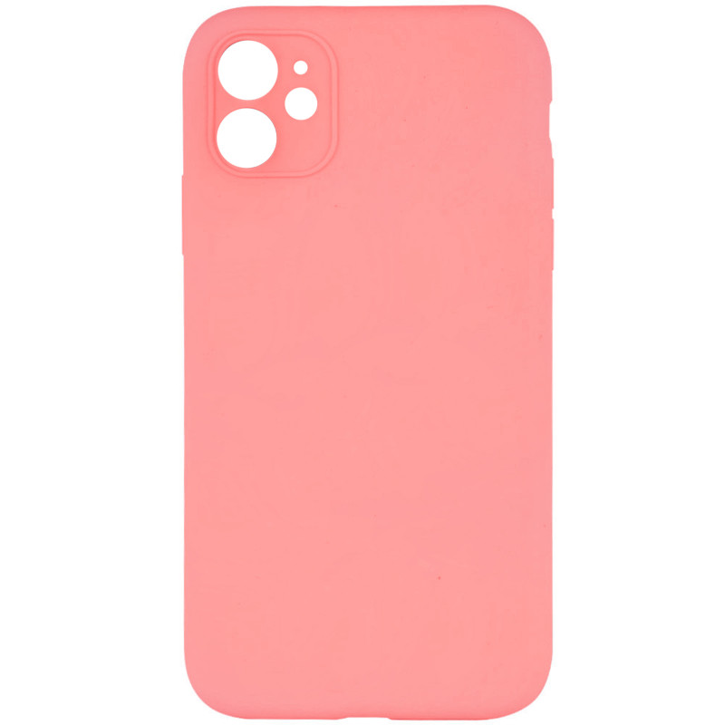 Чехол Silk Full Camera Protective (AA) NO LOGO для Apple iPhone 12 (6.1") (Коралловый / Pink Orange)