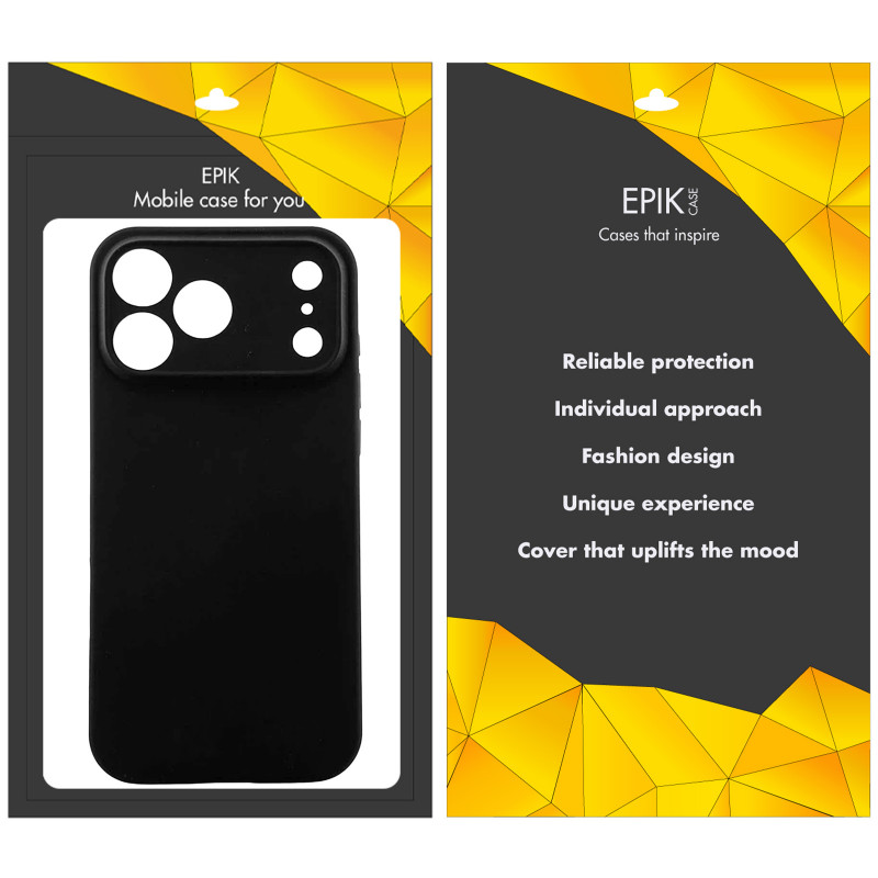 Фото Чохол TPU Epik Black Full Camera на Apple iPhone 17 Pro Max / 18 Pro Max (6.9") (Чорний) на vchehle.ua
