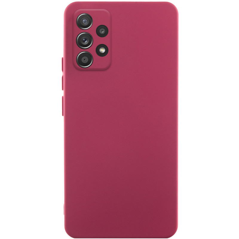 Чехол TPU GETMAN Liquid Silk Full Camera для Samsung Galaxy A52 4G / A52 5G / A52s (Бордовый / Marsala)