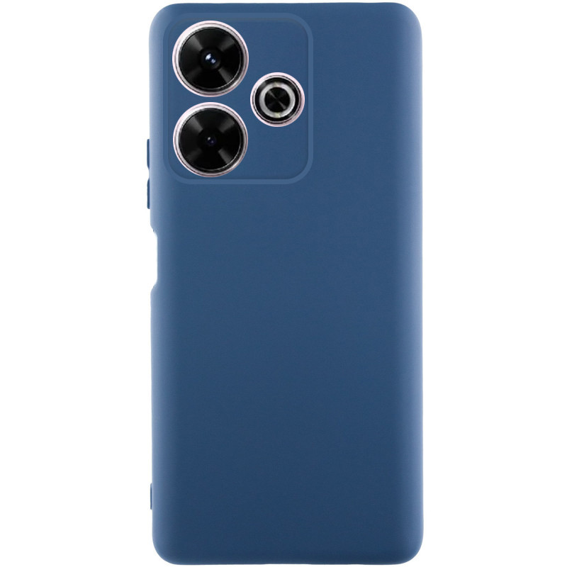 Чохол TPU GETMAN Liquid Silk Full Camera на Xiaomi Redmi 13 4G / Poco M6 4G (Синій / Navy Blue)