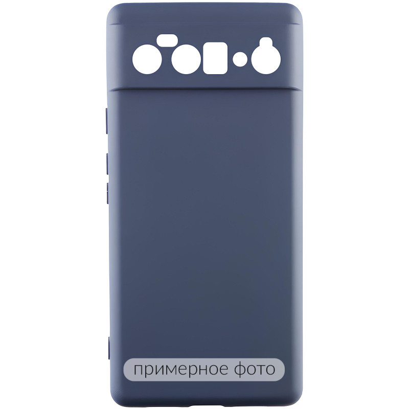 Чохол TPU GETMAN Liquid Silk Full Camera на Motorola Edge 60 Fusion (Синій / Midnight Blue)