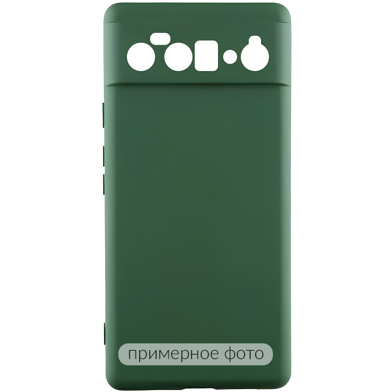 Чохол TPU GETMAN Liquid Silk Full Camera на Motorola Edge 60 Fusion (Зелений / Dark green)