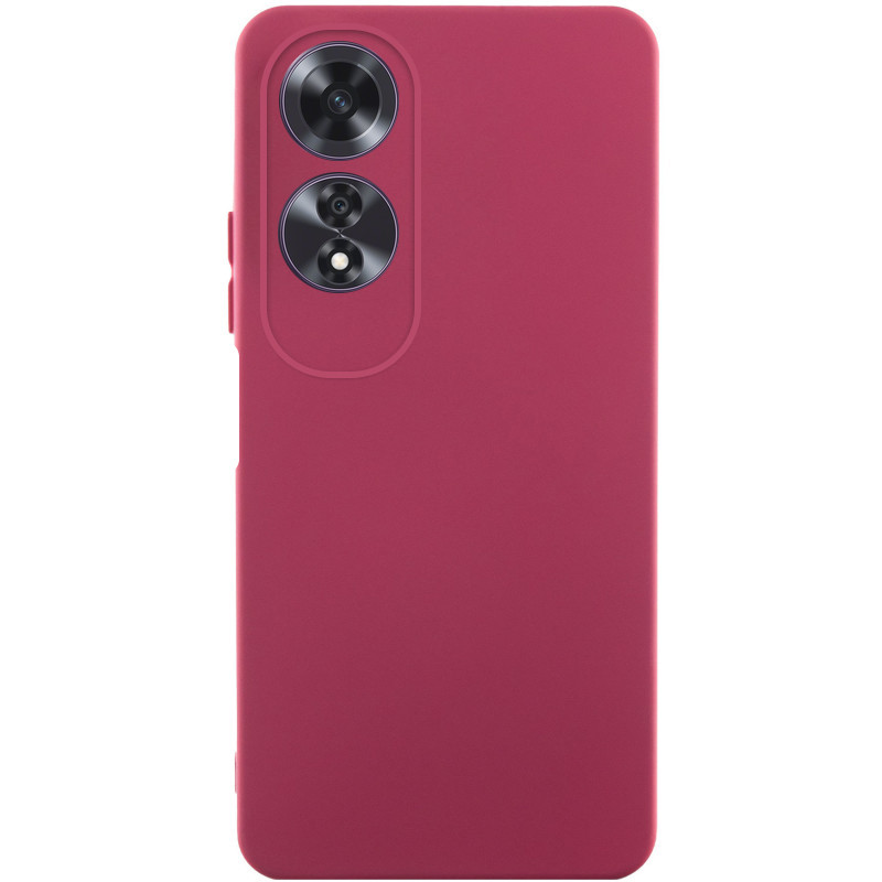Чохол TPU GETMAN Liquid Silk Full Camera на Oppo A60 4G (Бордовий / Marsala)