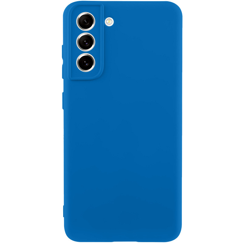 Чехол TPU GETMAN Liquid Silk Full Camera для Samsung Galaxy S22 (Синий / Royal blue)