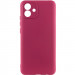Чехол TPU GETMAN Liquid Silk Full Camera для Samsung Galaxy A08 / A07 4G (Бордовый / Marsala)