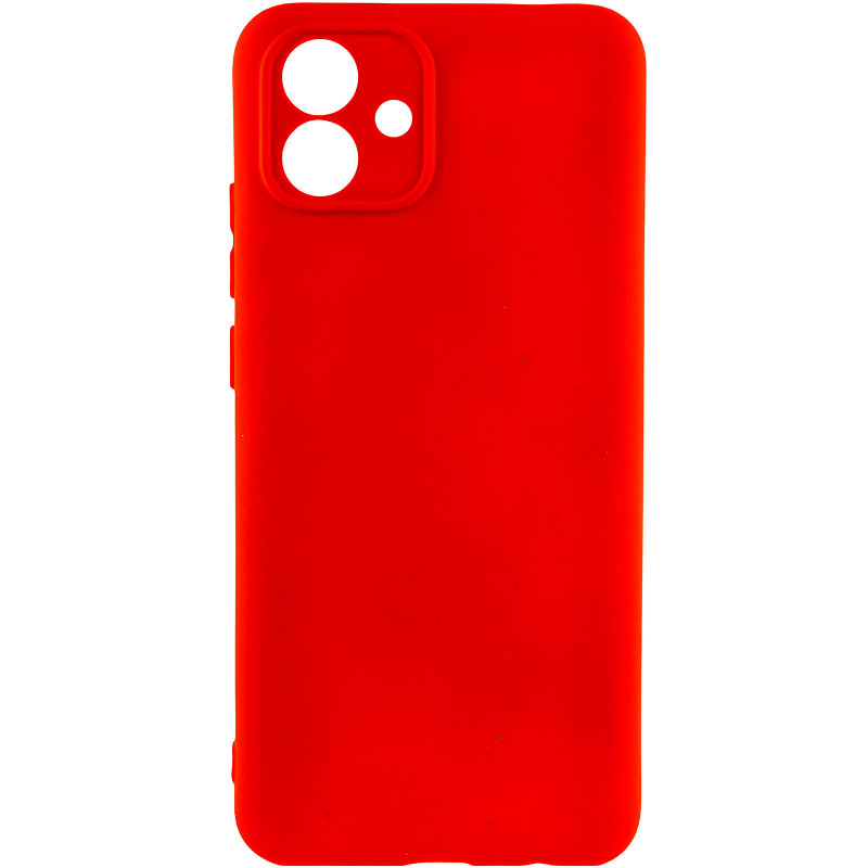 Чехол TPU GETMAN Liquid Silk Full Camera для Samsung Galaxy A08 / A07 4G (Красный / Dark Red)