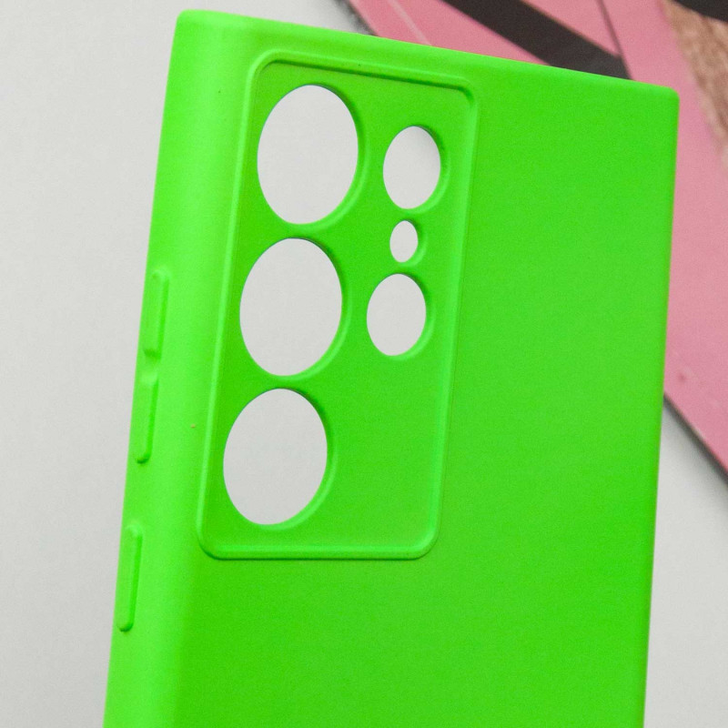 Купить Чехол TPU GETMAN Liquid Silk Full Camera для Samsung Galaxy S24 Ultra (Салатовый / Neon Green) на vchehle.ua