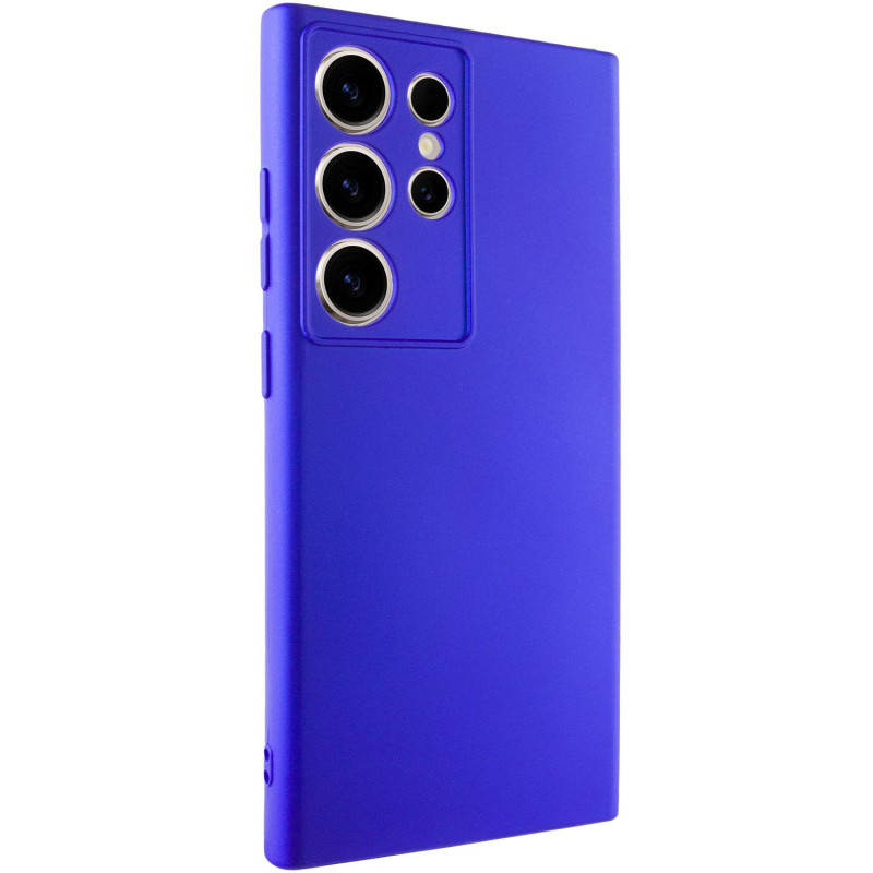 Фото Чехол TPU GETMAN Liquid Silk Full Camera для Samsung Galaxy S24 Ultra (Синий / Iris) на vchehle.ua