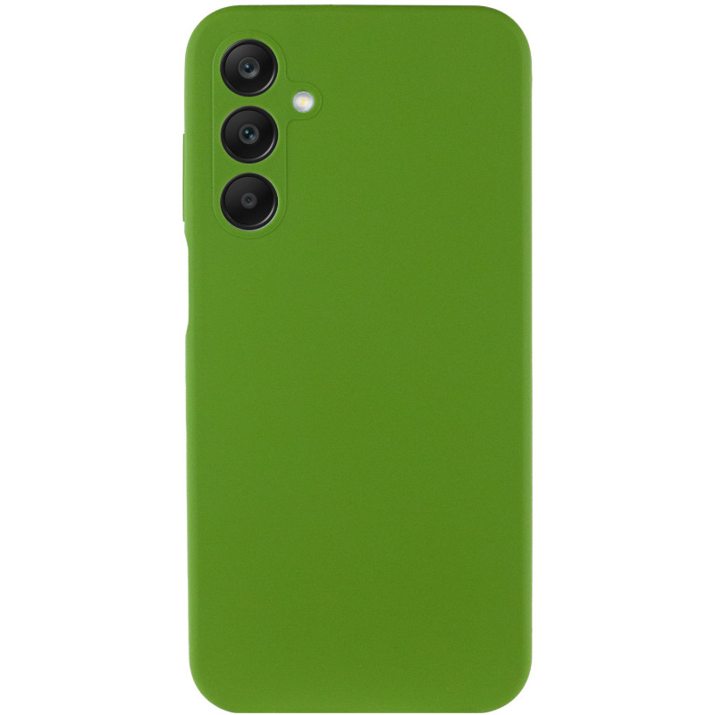 Фото Чехол TPU GETMAN Liquid Silk Full Camera для Samsung Galaxy A37 5G (Зеленый / Dark green) на vchehle.ua