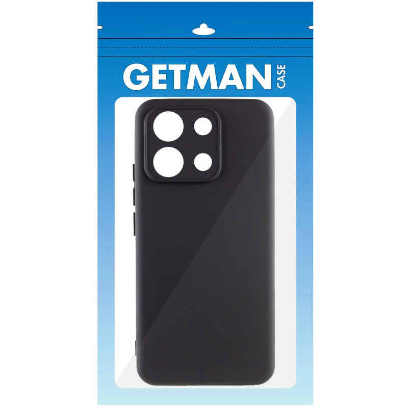 Купить Чехол TPU GETMAN Liquid Silk Full Camera для Xiaomi Redmi Note 13 Pro 4G / Poco M6 Pro 4G / Note 14S (Черный / Black) на vchehle.ua