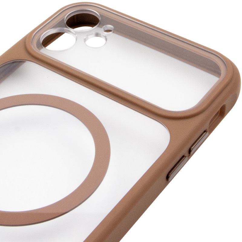 Купить Чехол TPU+PC GETMAN Moon Clear with Magnetic Safe для Apple iPhone 11 (6.1") (Brown) на vchehle.ua