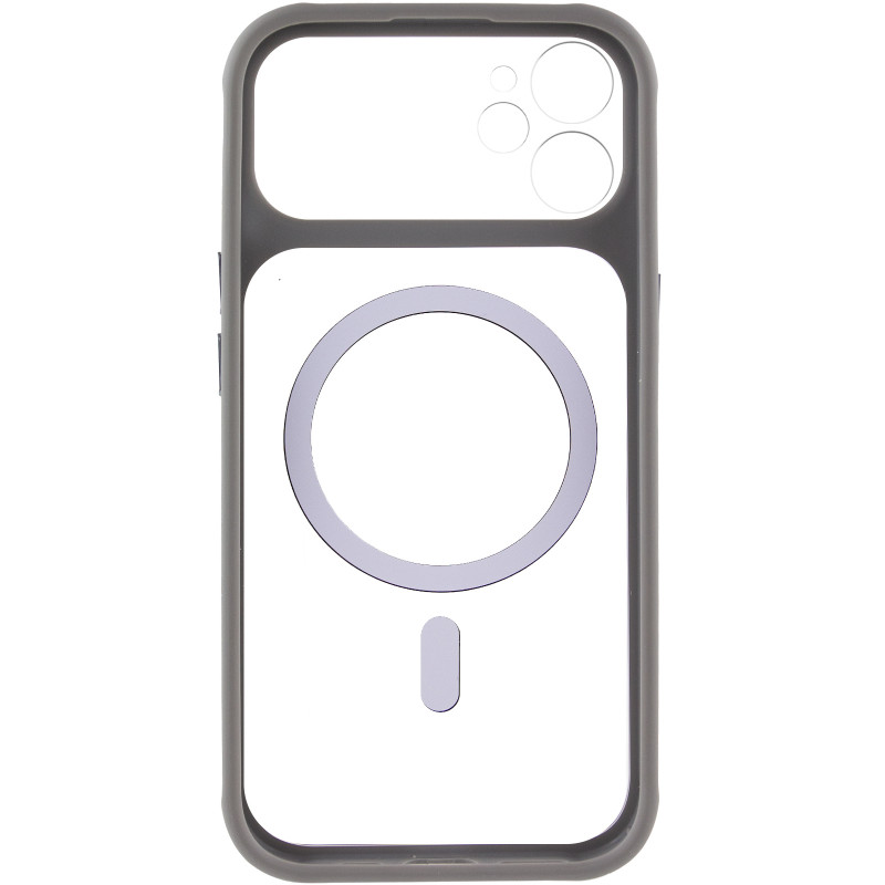 Фото Чехол TPU+PC GETMAN Moon Clear with Magnetic Safe для Apple iPhone 11 (6.1") (Grey) в магазине vchehle.ua