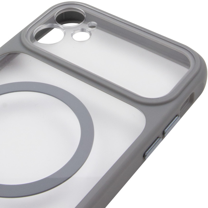 Чехол TPU+PC GETMAN Moon Clear with Magnetic Safe для Apple iPhone 11 (6.1") (Grey) в магазине vchehle.ua