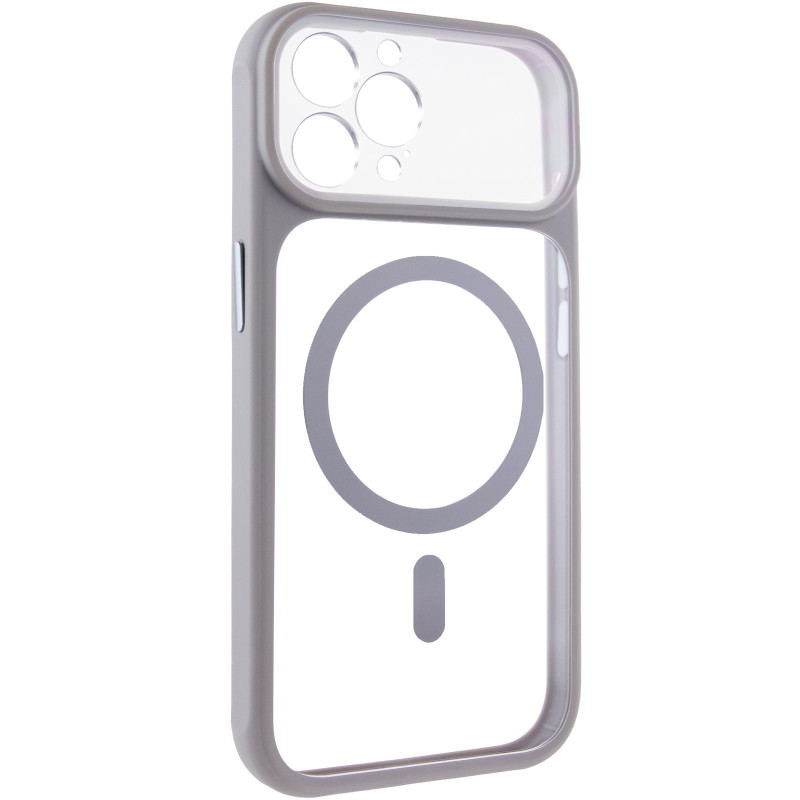 Чехол TPU+PC GETMAN Moon Clear with Magnetic Safe для Apple iPhone 12 Pro (6.1") (Grey)
