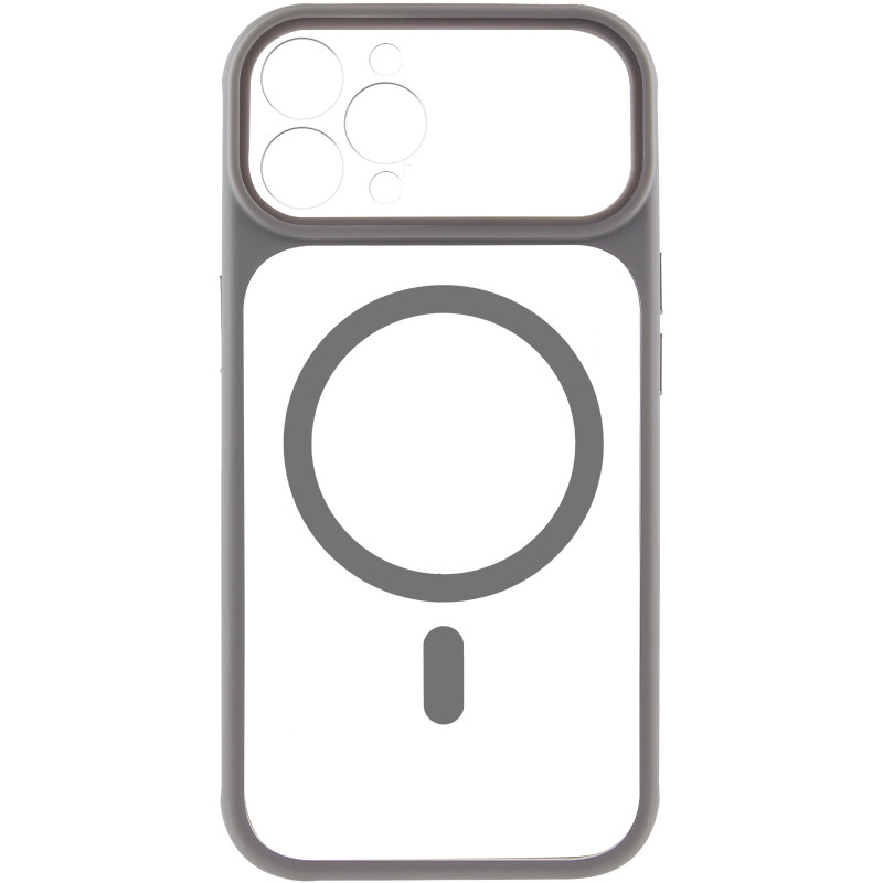 Фото Чехол TPU+PC GETMAN Moon Clear with Magnetic Safe для Apple iPhone 12 Pro (6.1") (Grey) на vchehle.ua