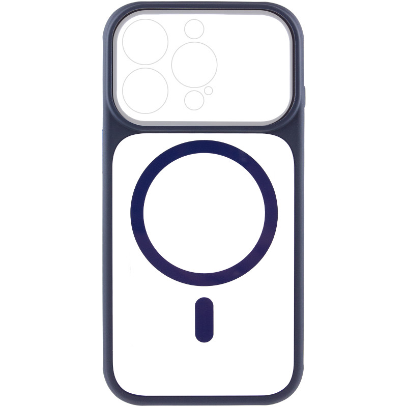 Фото Чохол TPU GETMAN Moon Clear with Magnetic Safe на Apple iPhone 13 Pro Max (6.7") (Blue) на vchehle.ua