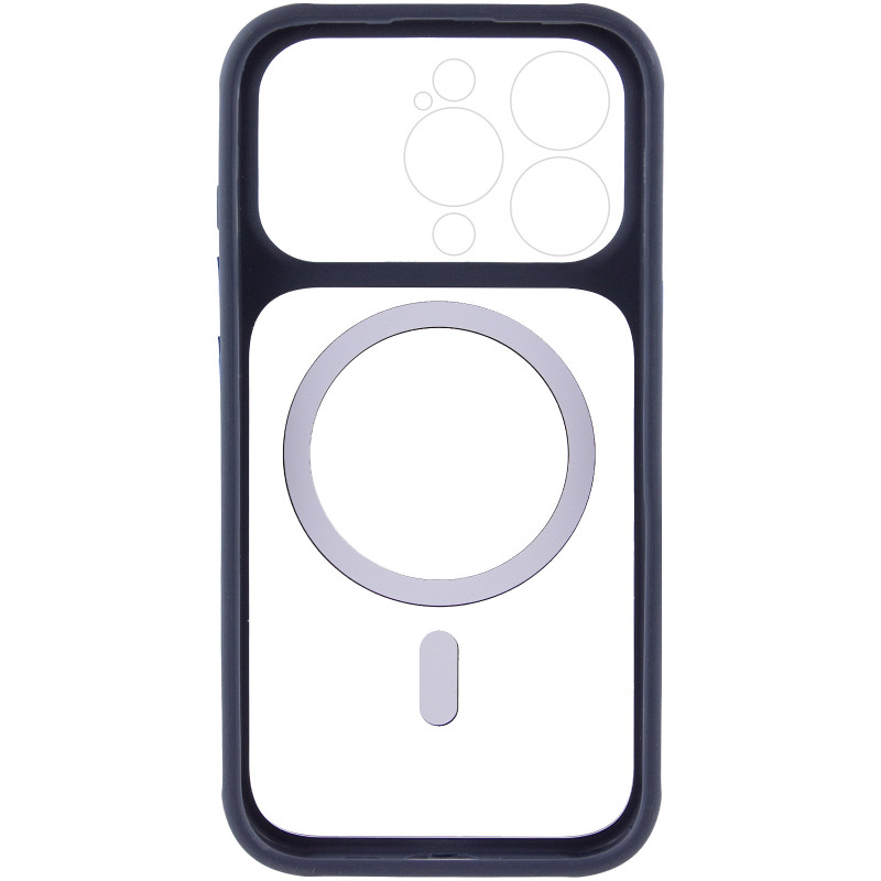 Фото Чохол TPU GETMAN Moon Clear with Magnetic Safe на Apple iPhone 13 Pro Max (6.7") (Blue) в маназині vchehle.ua
