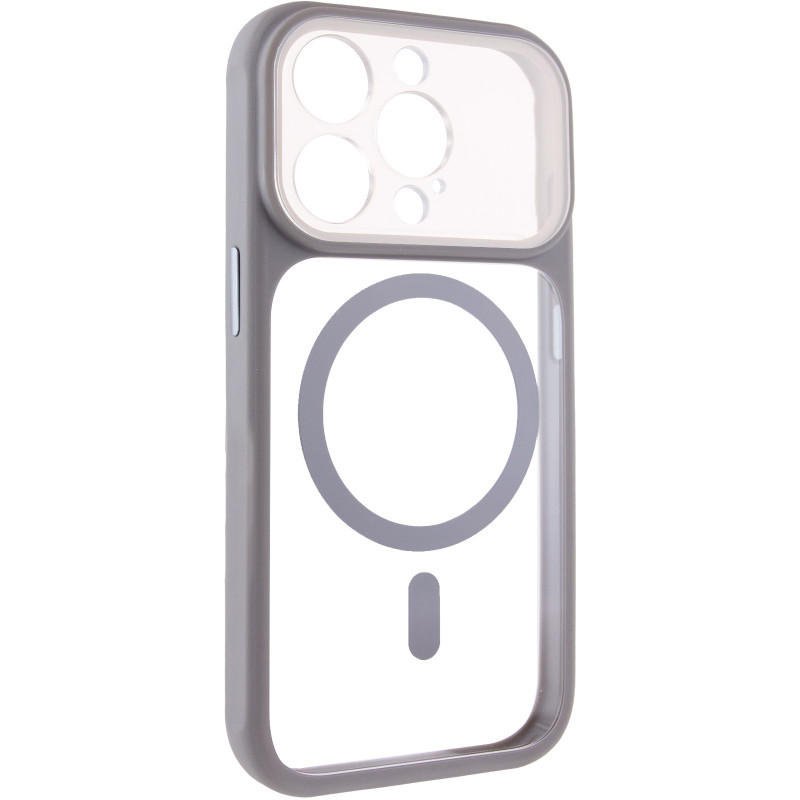 Чохол TPU GETMAN Moon Clear with Magnetic Safe на Apple iPhone 13 Pro Max (6.7") (Grey)