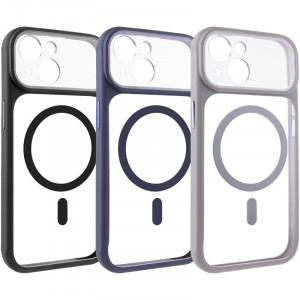 Чехол TPU+PC GETMAN Moon Clear with Magnetic Safe для Apple iPhone 15 (6.1")