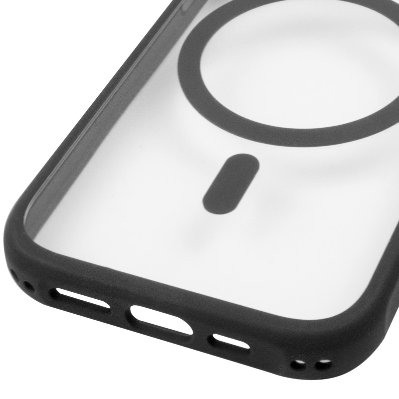 Заказать Чехол TPU+PC GETMAN Moon Clear with Magnetic Safe для Apple iPhone 15 (6.1") (Black) на vchehle.ua