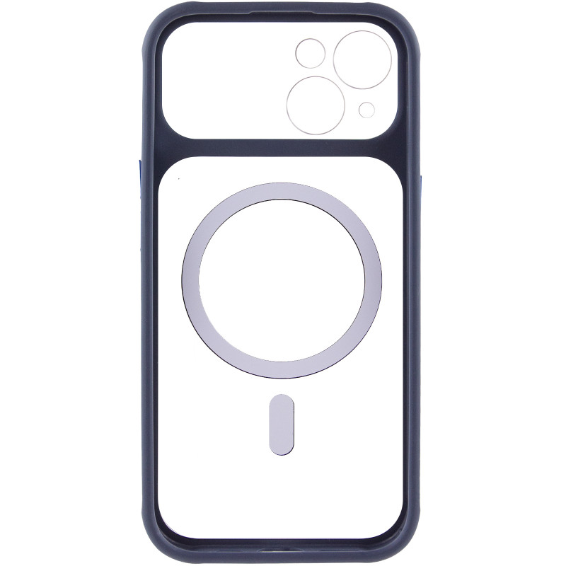 Фото Чехол TPU+PC GETMAN Moon Clear with Magnetic Safe для Apple iPhone 15 (6.1") (Blue) в магазине vchehle.ua