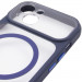 Чехол TPU+PC GETMAN Moon Clear with Magnetic Safe для Apple iPhone 15 (6.1") (Blue) в магазине vchehle.ua