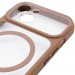 Чехол TPU+PC GETMAN Moon Clear with Magnetic Safe для Apple iPhone 15 (6.1") (Brown) в магазине vchehle.ua
