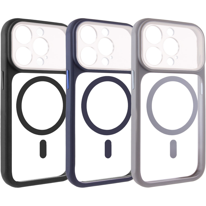 Чехол TPU+PC GETMAN Moon Clear with Magnetic Safe для Apple iPhone 15 Pro Max (6.7")
