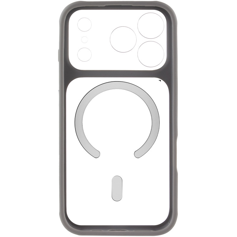 Фото Чехол TPU+PC GETMAN Moon Clear with Magnetic Safe для Apple iPhone 17 Pro (6.3") (Grey) в магазине vchehle.ua