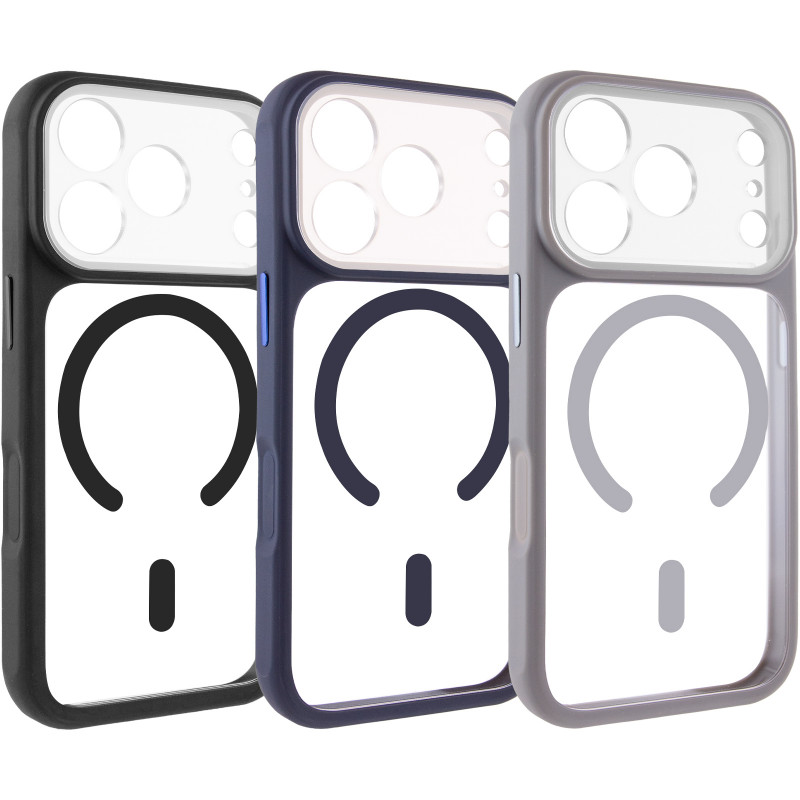 Чехол TPU+PC GETMAN Moon Clear with Magnetic Safe для Apple iPhone 17 Pro Max (6.9")