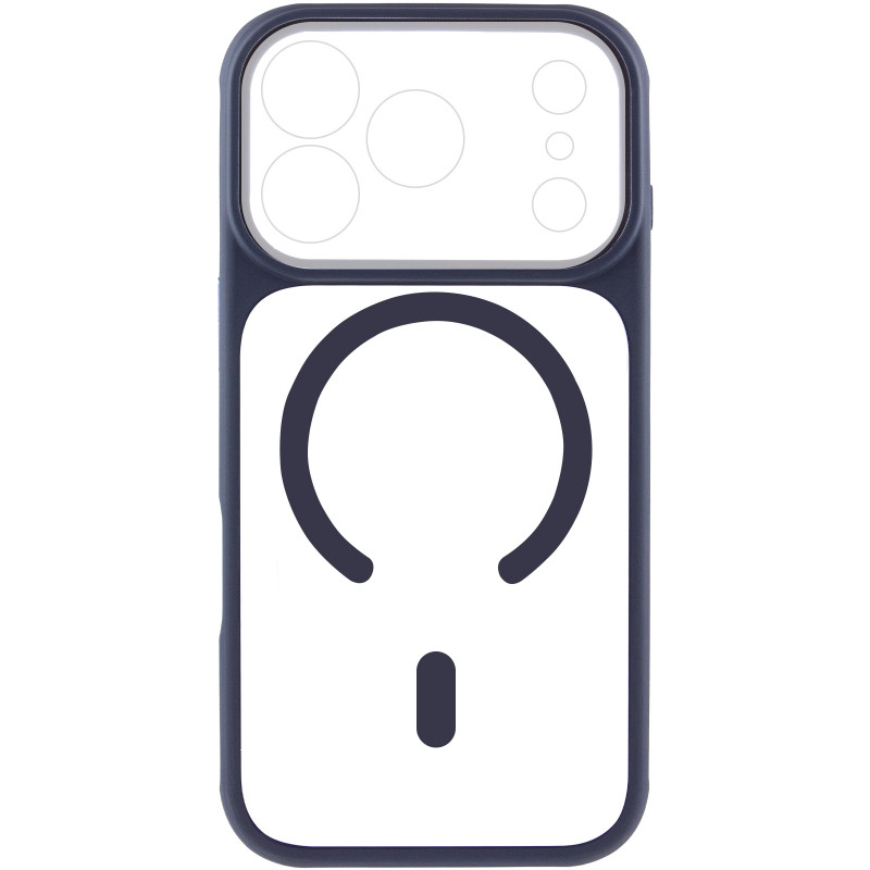 Фото Чехол TPU+PC GETMAN Moon Clear with Magnetic Safe для Apple iPhone 17 Pro Max (6.9") (Blue) на vchehle.ua